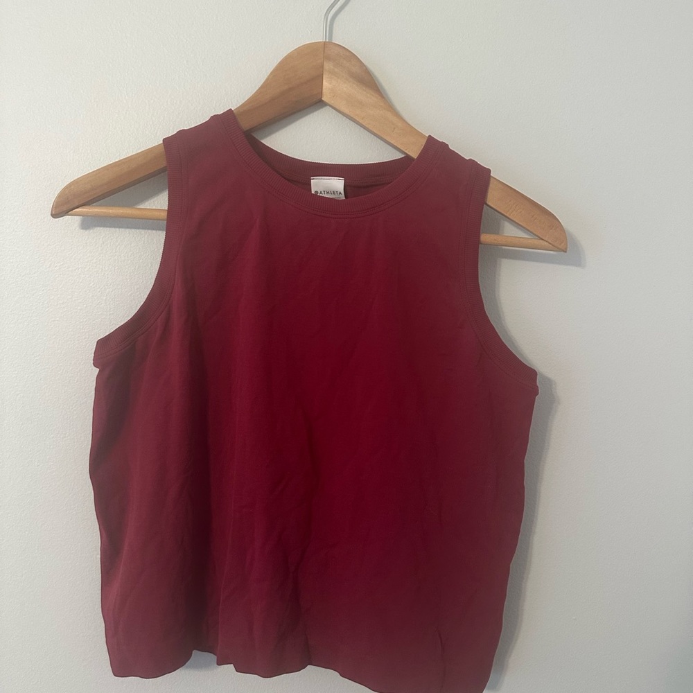 Athleta Pink Boxy Sleeveless Tank Top